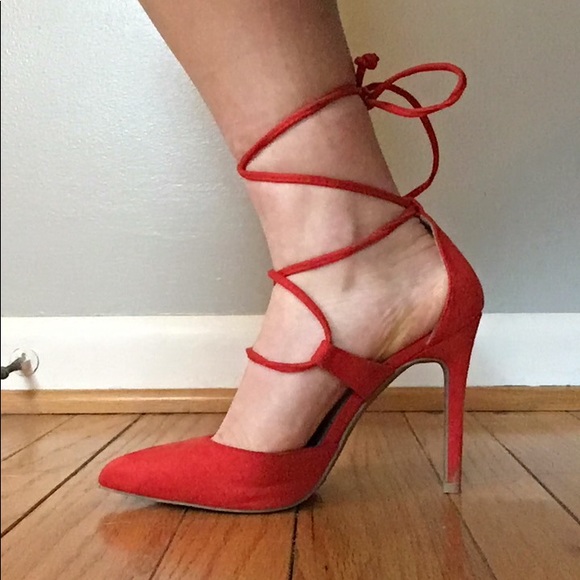 Red Tied Heels - Picture 3 of 4